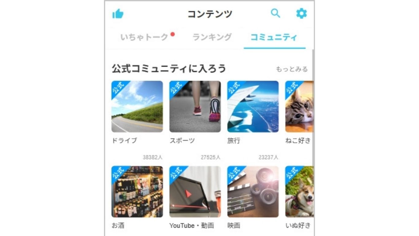 コミュニティ画面